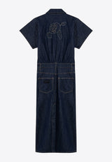 GANNI Midi Denim Shirt Dress Blue J14396768/O_GAN-077