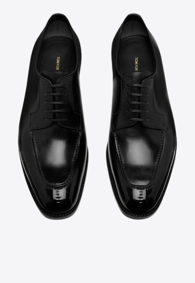 Tom Ford Tudor Lace-Up Shoes in Burnished Leather J1503-LCL021N 1N001 Black