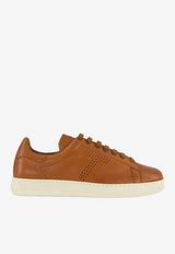 Tom Ford Warwick Leather Low-Top Sneakers Brown J1507-LBU002N EWB