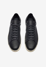 Tom Ford Warwick Low-Top Leather Sneakers J1507-LCL460N 3NW02 Black