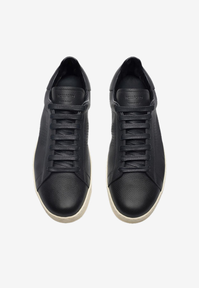 Tom Ford Warwick Low-Top Leather Sneakers J1507-LCL460N 3NW02 Black