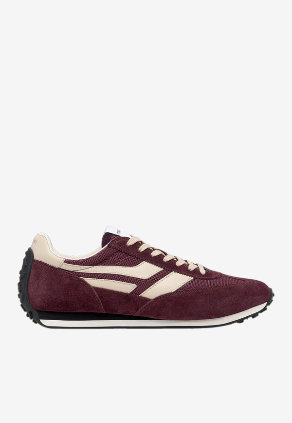 Tom Ford Mick Suede Low-Top Sneakers Wine J1511-LCL116N 3RN07