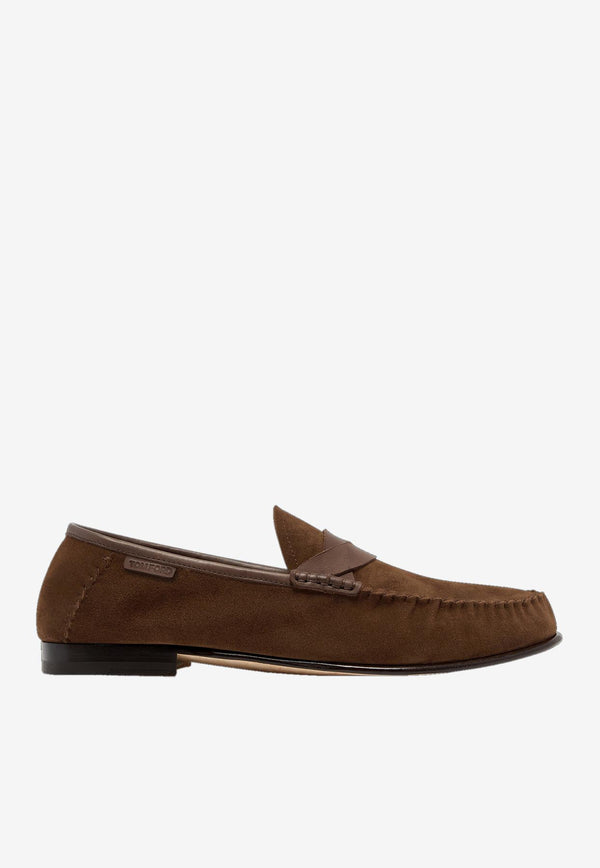 Tom Ford Ripley Suede Loafers J1528-LCL459N 1B016 Brown