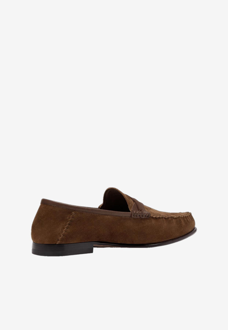 Tom Ford Ripley Suede Loafers J1528-LCL459N 1B016 Brown