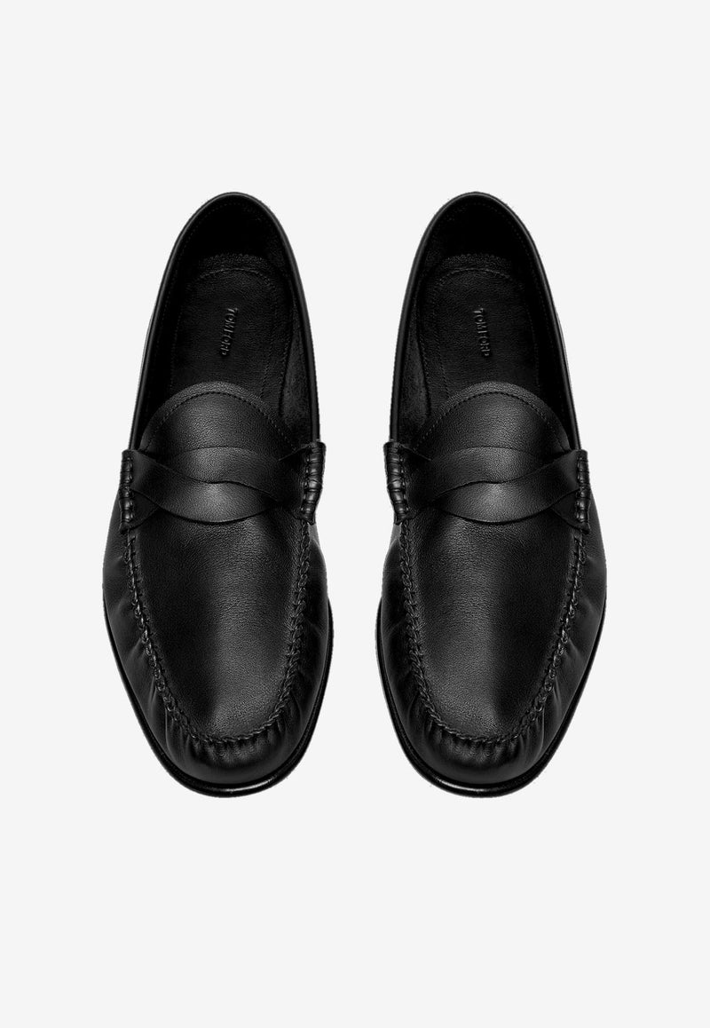 Tom Ford Ripley Leather Loafers J1528-LCL477N 1N001 Black