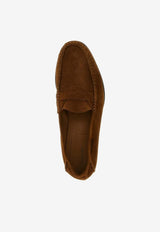 Tom Ford Suede Loafers with Twisted-Straps Brown J1528-LCL534N EDA