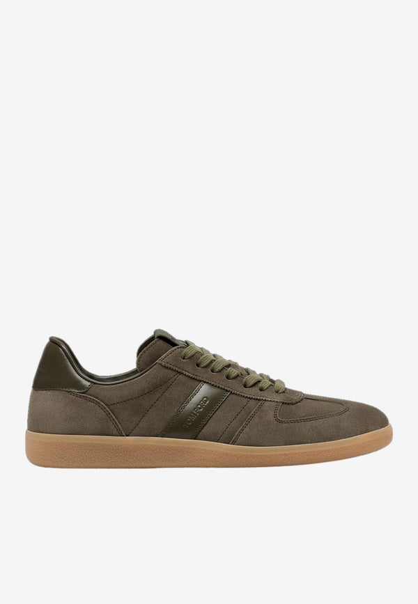 Tom Ford Archer Suede Low-Top Sneakers Olive J1558-LCL046N 3EA02