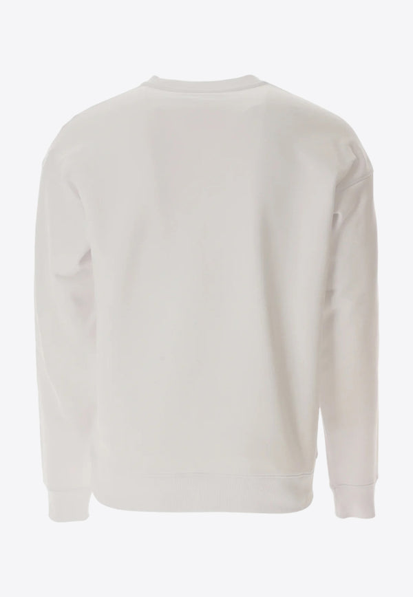 Moschino Logo Print Crewneck Sweatshirt J1721 0228 1001 White