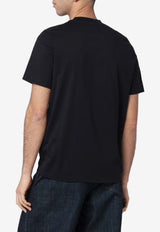 Jil Sander Logo Embroidered Crewneck T-shirt Black J21GC0004J45084/S_JILSA-001