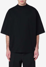 Jil Sander Mock-Neck Oversized T-shirt Black J21GC0005J45084/Q_JILSA-001