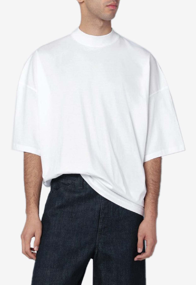 Jil Sander Mock-Neck Oversized T-shirt White J21GC0005J45084/S_JILSA-100