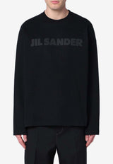 Jil Sander Logo Print Long-Sleeved T-shirt Black J21GC0167J20243/Q_JILSA-001