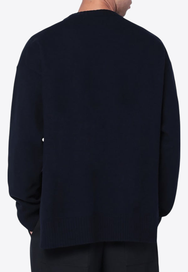 Jil Sander Wool Knit Crewneck Sweater Midnight Blue J21GP0003J14603/R_JILSA-402