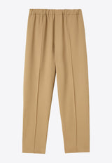 Jil Sander Tapered-Leg Gabardine Wool Pants Clay J21KA0012BROWN