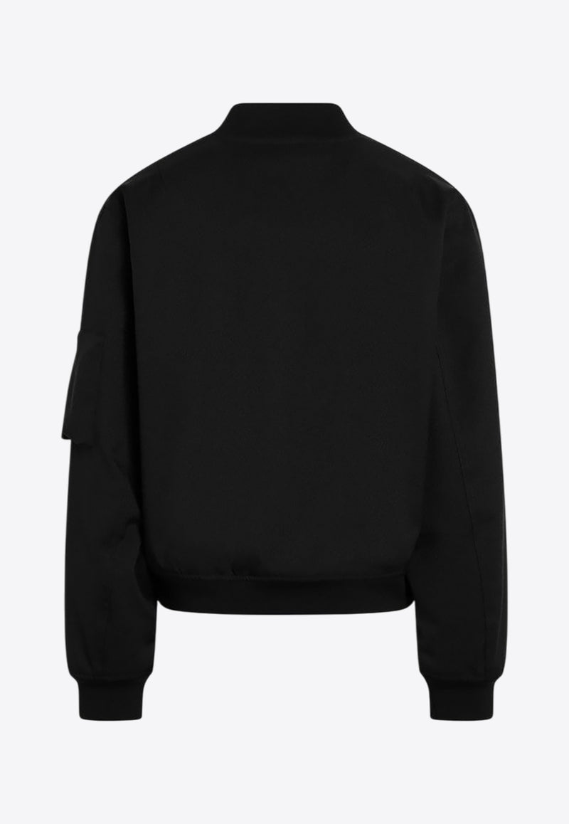 Jil Sander Zip-Up Bomber Jacket Black J22BN0241J70001/Q_JILSA-001