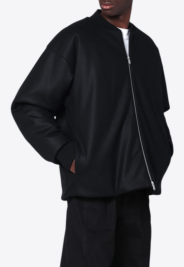 Jil Sander Wool Zip-Up Bomber Jacket Black J22BN0277J40045/R_JILSA-001