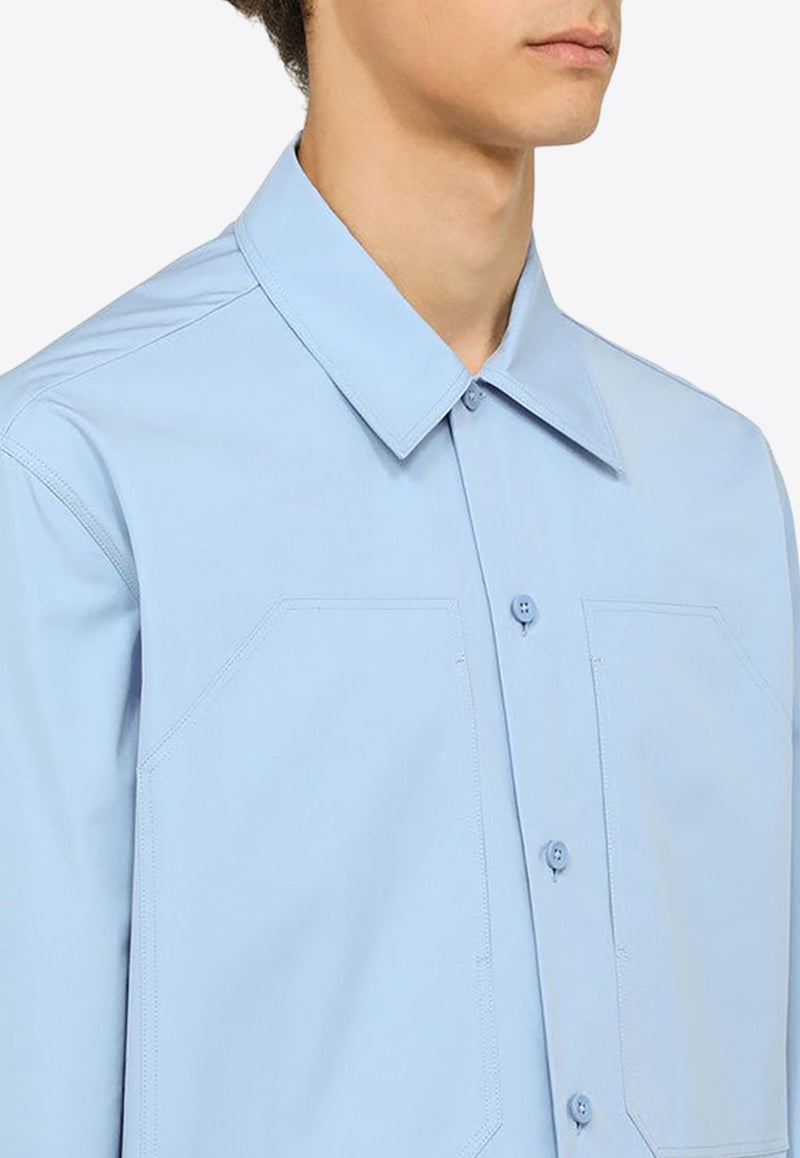 Jil Sander Oversized Long-Sleeved Shirt Blue J22DL0193J45002/O_JILSA-523