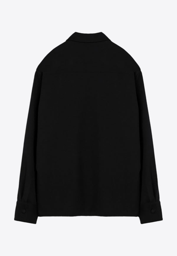 Jil Sander Zip-Up Long-Sleeved Shirt Jacket Black J22DL0254J70001/P_JILSA-001