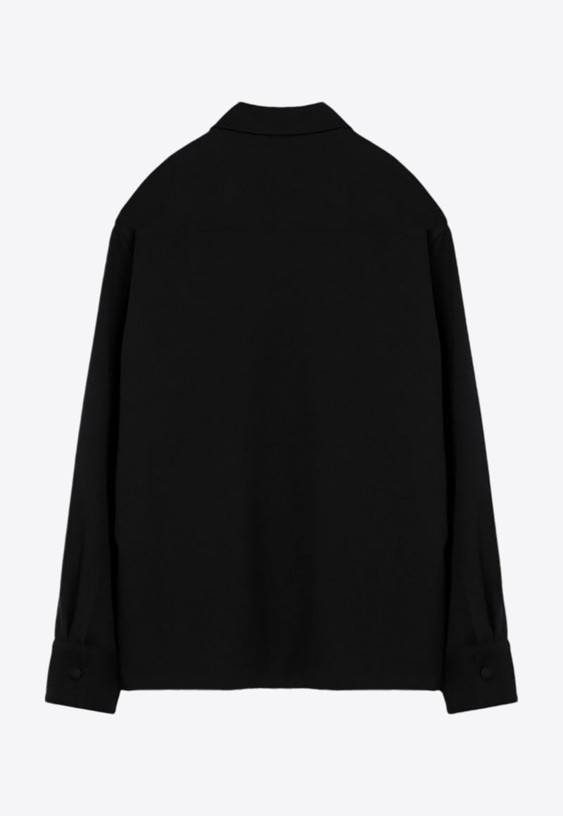 Jil Sander Zip-Up Long-Sleeved Shirt Jacket Black J22DL0254J70001/P_JILSA-001