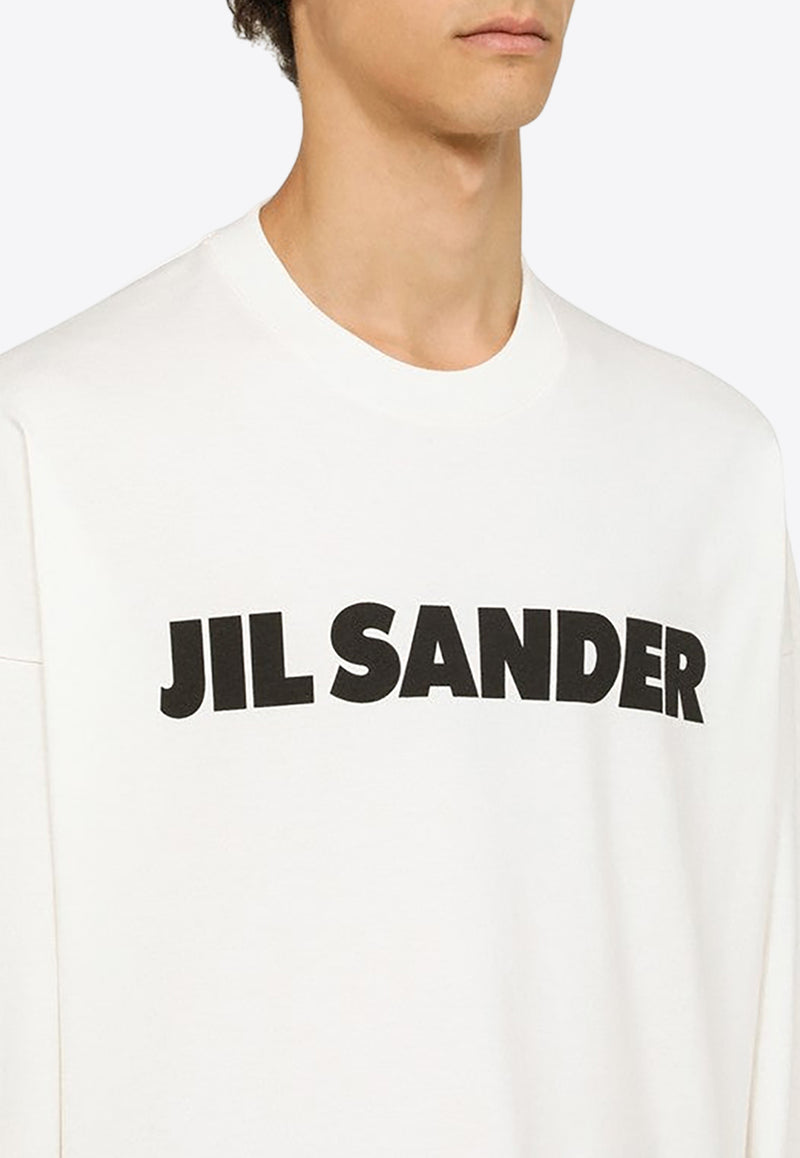 Jil Sander Logo Print Long-Sleeved T-shirt White J22GC0136J45148/O_JILSA-102