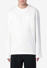 Jil Sander Long-Sleeved Crewneck T-shirt White J22GC0196J20256/Q_JILSA-100