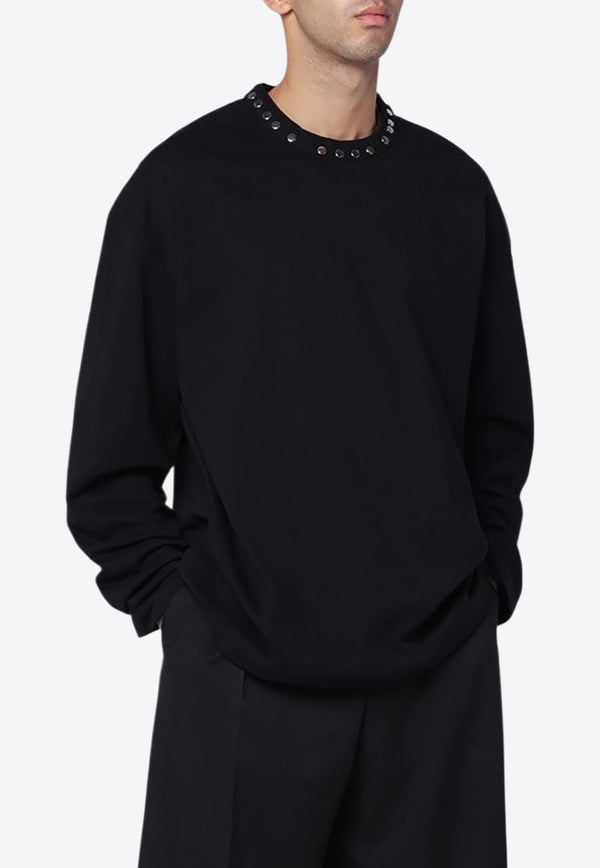 Jil Sander Studded Long-Sleeved T-shirt Black J22GC0216J20244/R_JILSA-001