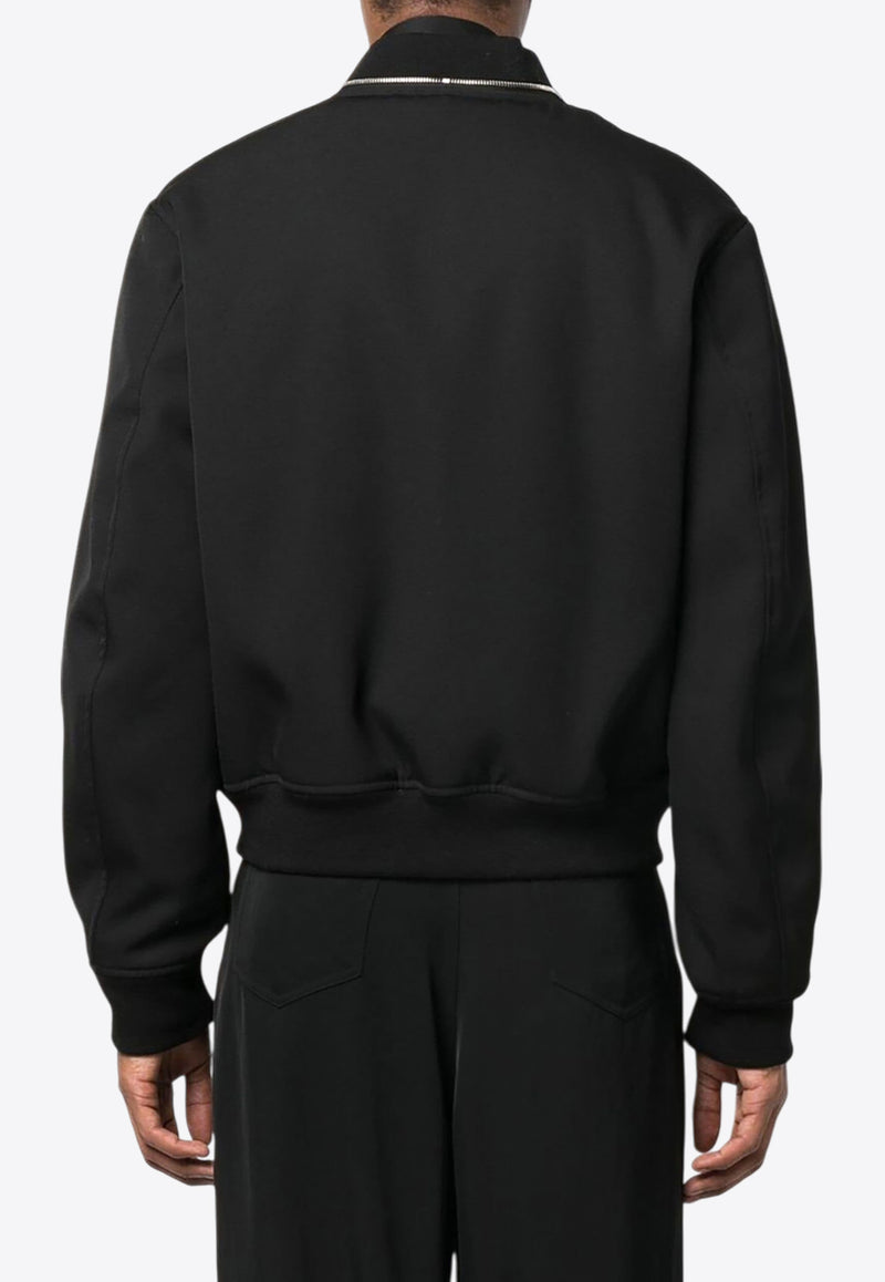 Jil Sander Zip-Up Bomber Jacket J23BN0004BLACK