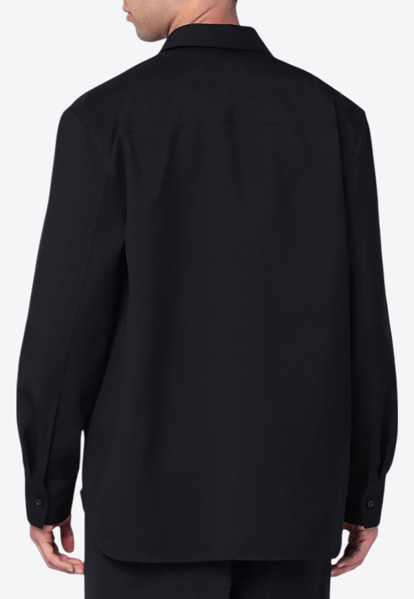 Jil Sander Wool Long-Sleeved Shirt Black J23DL0104J40159/R_JILSA-001