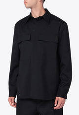 Jil Sander Wool Long-Sleeved Shirt Black J23DL0104J40159/R_JILSA-001