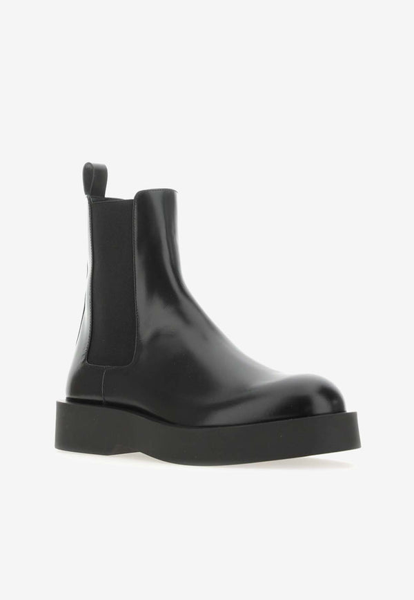 Jil Sander Chelsea Boots in Calf Leather Black J32WU0035_P2775_001