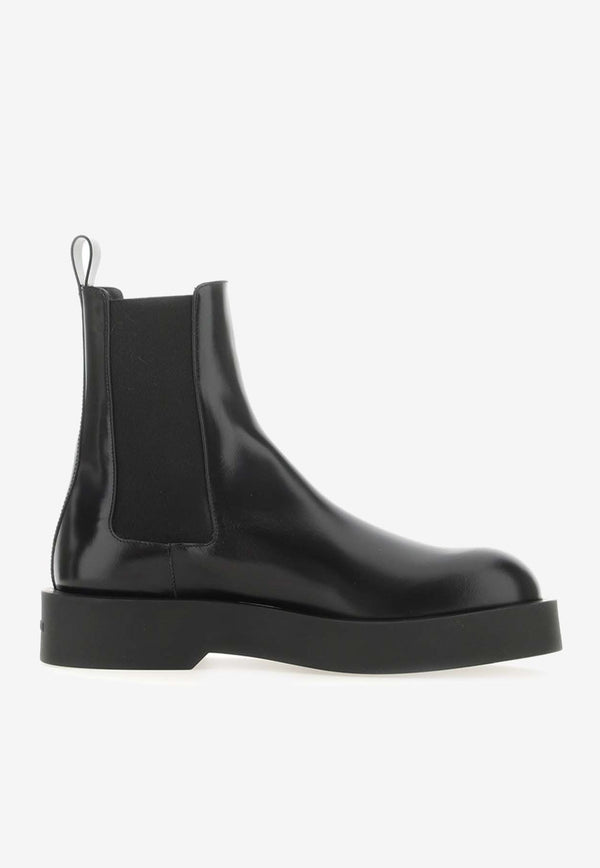 Jil Sander Chelsea Boots in Calf Leather Black J32WU0035_P2775_001