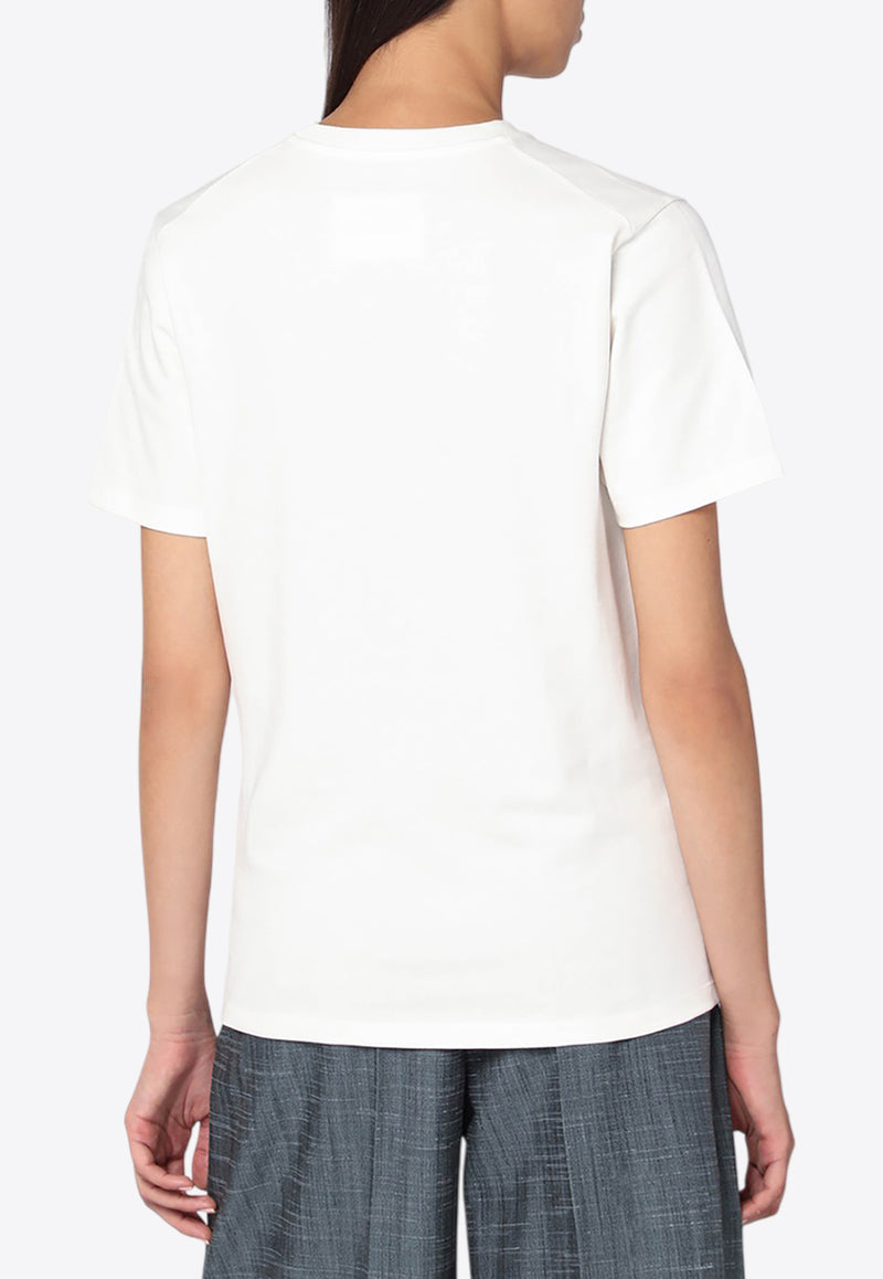 Jil Sander Crewneck Logo T-shirt White J40GC0118J20103_JILSA-102