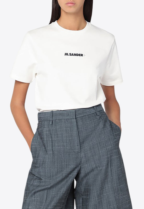 Jil Sander Crewneck Logo T-shirt White J40GC0118J20103_JILSA-102