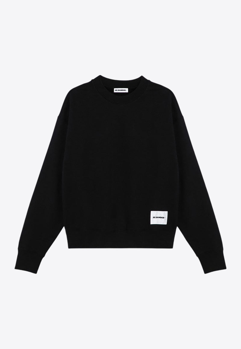 Jil Sander Logo Patch Crewneck Sweatshirt Black J40GU0102J20039/P_JILSA-001