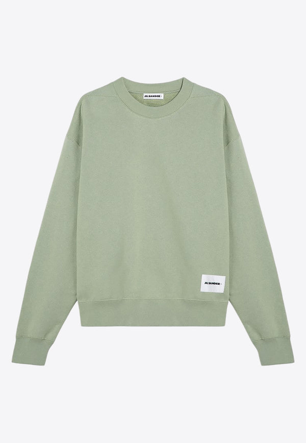 Jil Sander Logo Patch Crewneck Sweatshirt Green J40GU0102J20039/P_JILSA-334