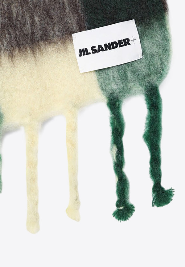 Jil Sander Logo Patch Checked Mohair Scarf Multicolor J40TE0124J40041/P_JILSA-745