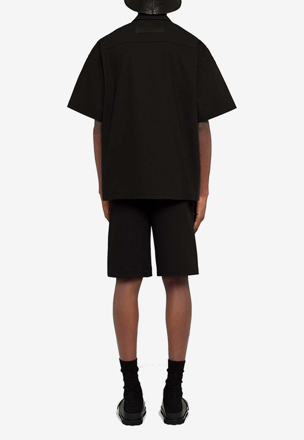Jil Sander Short-Sleeved Oversized Shirt J47DL0138-J45136BLACK