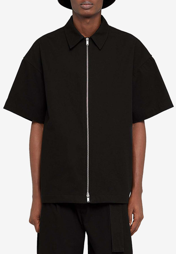 Jil Sander Short-Sleeved Oversized Shirt J47DL0138-J45136BLACK