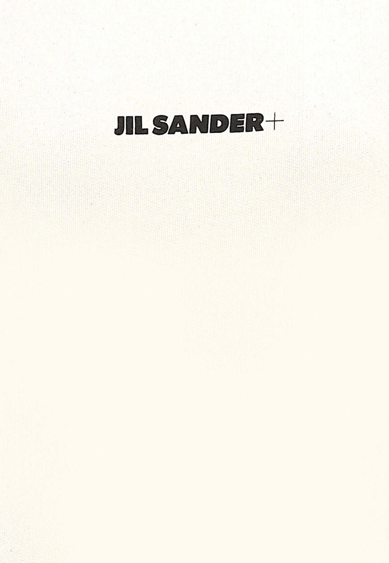 Jil Sander Logo Embroidered Crewneck Sweatshirt Cream J47GU0001_J20010_279
