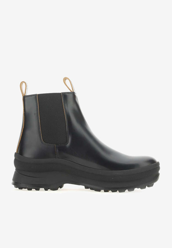 Jil Sander Calf Leather Ankle Boots Black J50WU0002_P4193_001