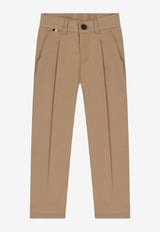 Hugo Boss Kids Boys Straight-Leg Tailored Pants Beige J52298/269_BEIGE
