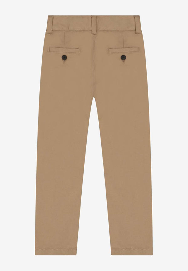 Hugo Boss Kids Boys Straight-Leg Tailored Pants Beige J52298/269_BEIGE