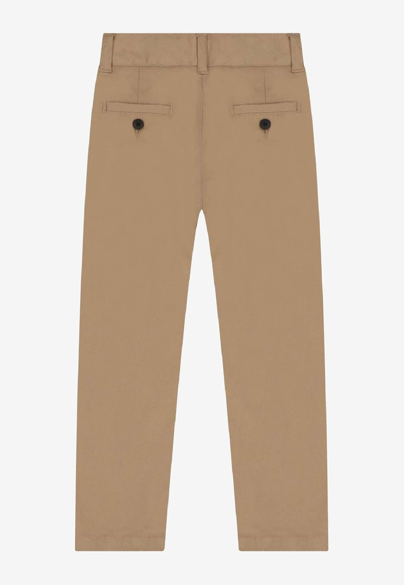 Hugo Boss Kids Boys Straight-Leg Tailored Pants Beige J52298/269_BEIGE