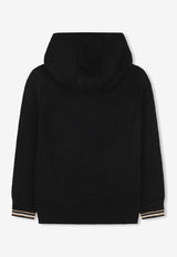 Hugo Boss Kids Boys Logo Patch Zip-Up Hoodie Black J52309/09B_BLACK