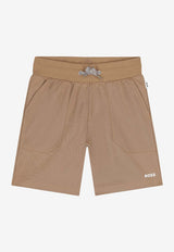 Hugo Boss Kids Boys Track Shorts Beige J52312/269_BEIGE