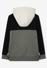 Hugo Boss Kids Boys Colorblocked Zip-Up Hoodie Green J52322/724_GREEN