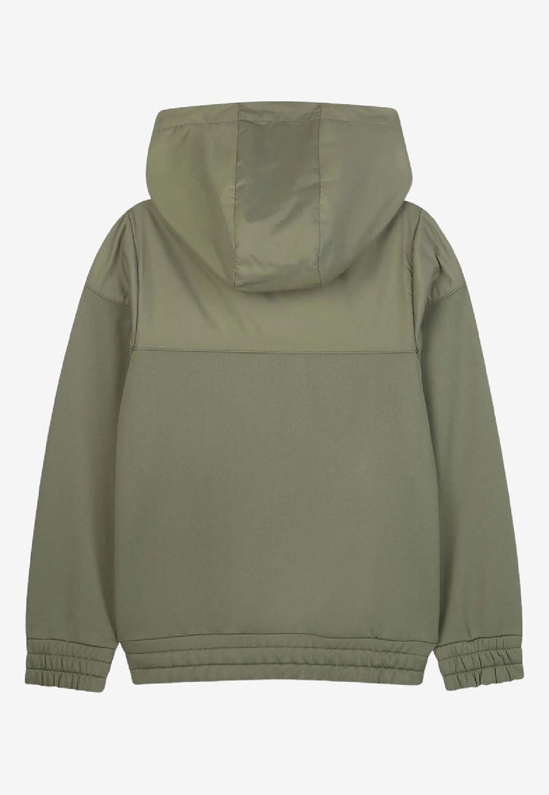 Hugo Boss Kids Boys Monogram Zip-Up Hoodie Green J52328/724_GREEN