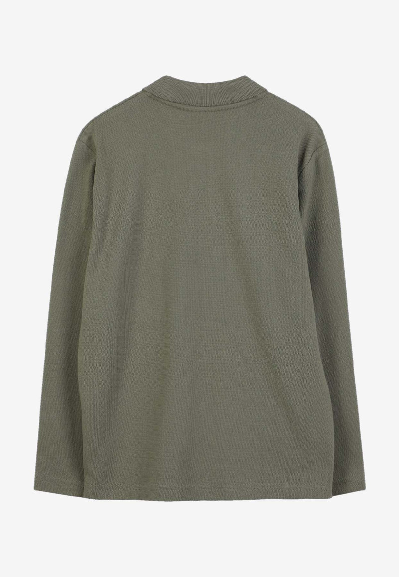 Hugo Boss Kids Boys Long-Sleeved Polo T-shirt Green J52333/724_GREEN