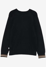 Hugo Boss Kids Boys Logo Patch Sweater Black J52343/09B_BLACK