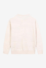 Hugo Boss Kids Boys Textured Jacquard Sweater Sand J52344/21C_SAND